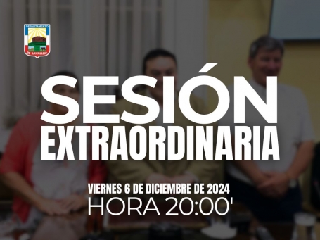 Sesión Extraordinaria del día viernes 6 de diciembre de 2024.