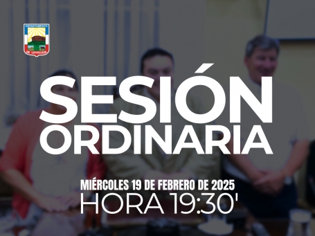 Sesión Ordinaria del día miércoles 19 de febrero de 2025.