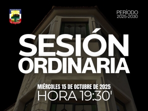 Sesión Ordinaria del día miércoles 15 de octubre de 2025